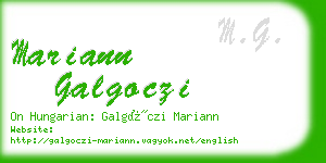 mariann galgoczi business card